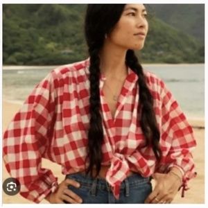 COPY - doen o'keefe blouse st ouen cherry plaid